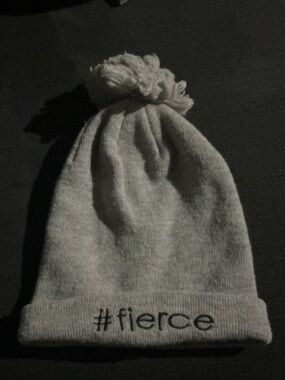 #fierce Pom Pom Beanie - Light Gray Women's Knit Hat